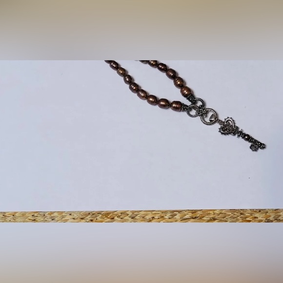 Barbara Bixby 18kt and Sterling Chocolate Pearl Key Enhancer Necklace - Picture 14 of 16